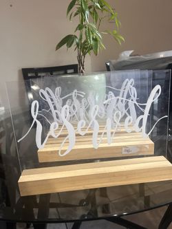 Reserved Table Signs