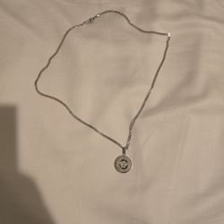 Versace Pendant Necklace Silver 