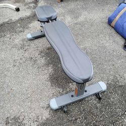 Grey Weightlifting Bench Adjustable 