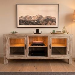 🪵 Rustic Solid Wood TV, Storage, Console $99 OBO