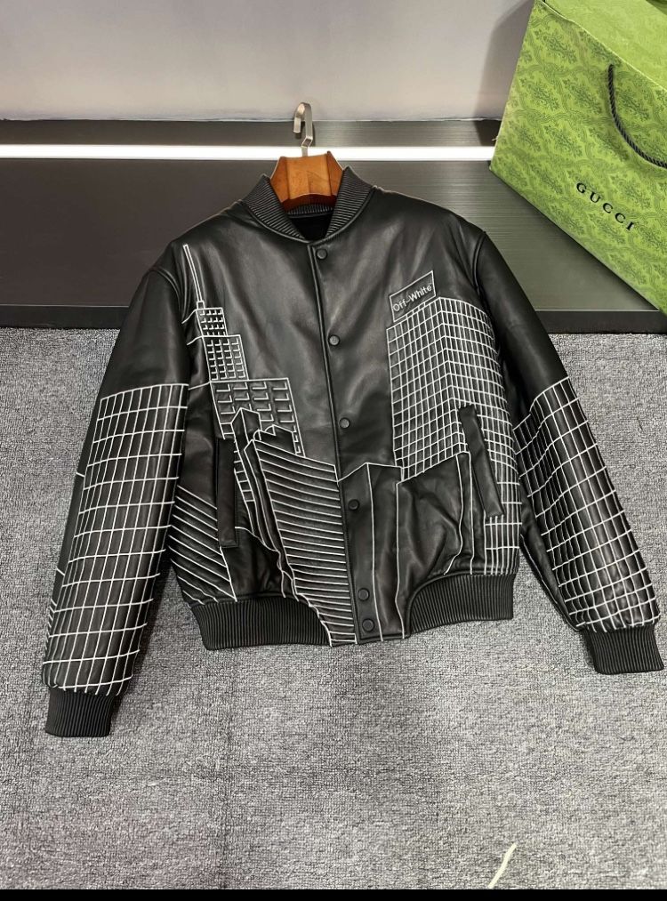 Off White Leather Jackets