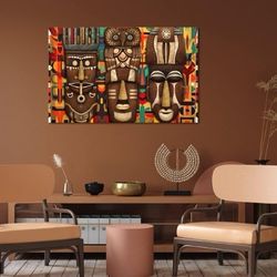 'Traditional Tribal Mask' Canvas Print