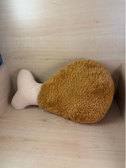 MINISO Life Plush Drumstick Shaped Stuffed Toy Brown Beige Soft Cuddle Gift
