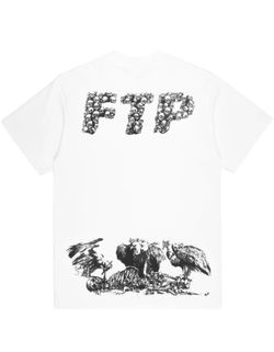 FTP FuckThePopulation Skulls Logo Tee White Size Large