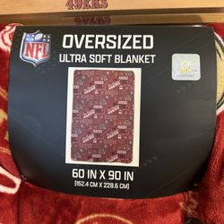 SF 49ers Oversized Blanket 60x90 