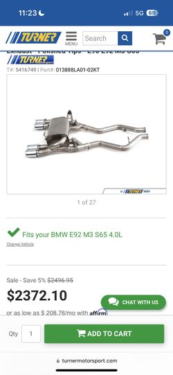 Titanium Valved Exhaust BMW M3