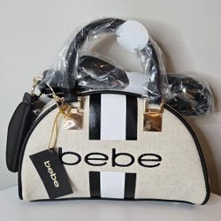 Bebe Canvas Handbag Small Womens