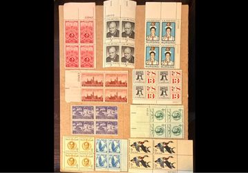 4 Plate Block of  U.S.  Commemorative Stamps Mint Never Hinged Original Glue (MNH-OG)