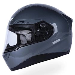New Gun Metal Dot Moto Helmet $100