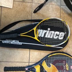 Prince And Wilson Tennis Racquets With Case