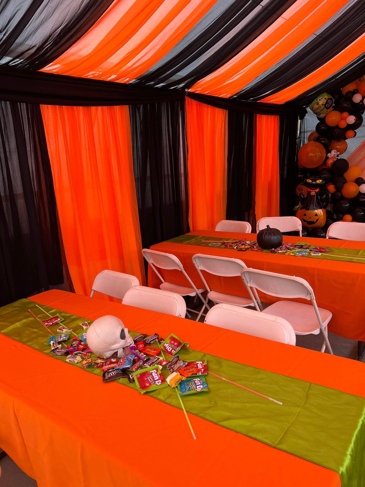 Halloween party decoration 🎃Bridal wedding Birthday Decorations Baby Shower Bautizo Balloon Garland Fake Grass Tents 🎪 draping throne chair Cyli