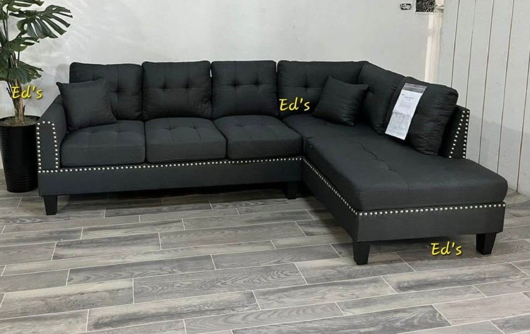 BRAND NEW 2PC SECTIONAL SOFA SET WITH ACCENT PILLOW INCLUDED $329