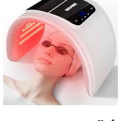 Red-Light-Therapy-Mask, Led Light Therapy for Face, 7 Colors Led Face Mask Facial Led Light Therapy