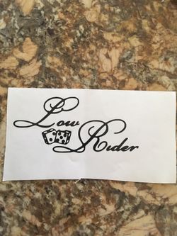 Low rider vinyl decal