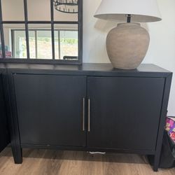 Black Accent Sideboard Cabinet 