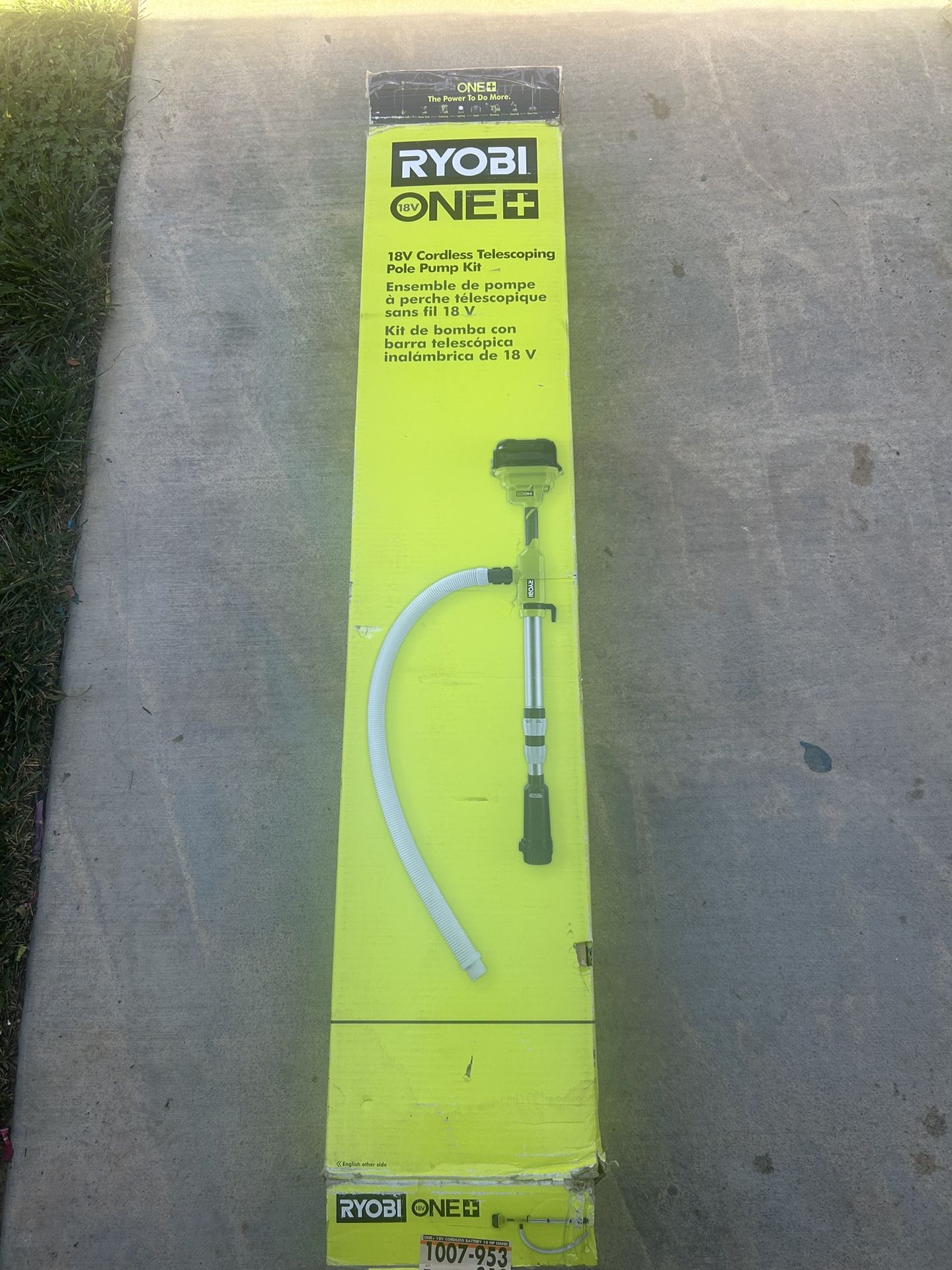 New Ryobi 18v Cordless Water Pump