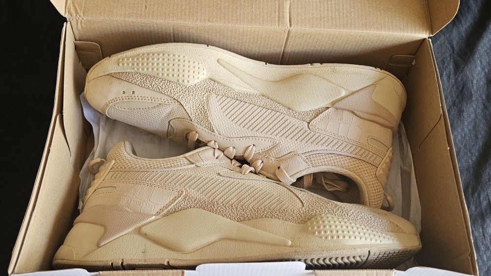 PUMA RS-X Shades of Mid Light Sand Desert Tan 389669-01 With OG Box 10.5M *RARE*