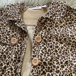 Small Spring Coat For Girl In Animal Print 