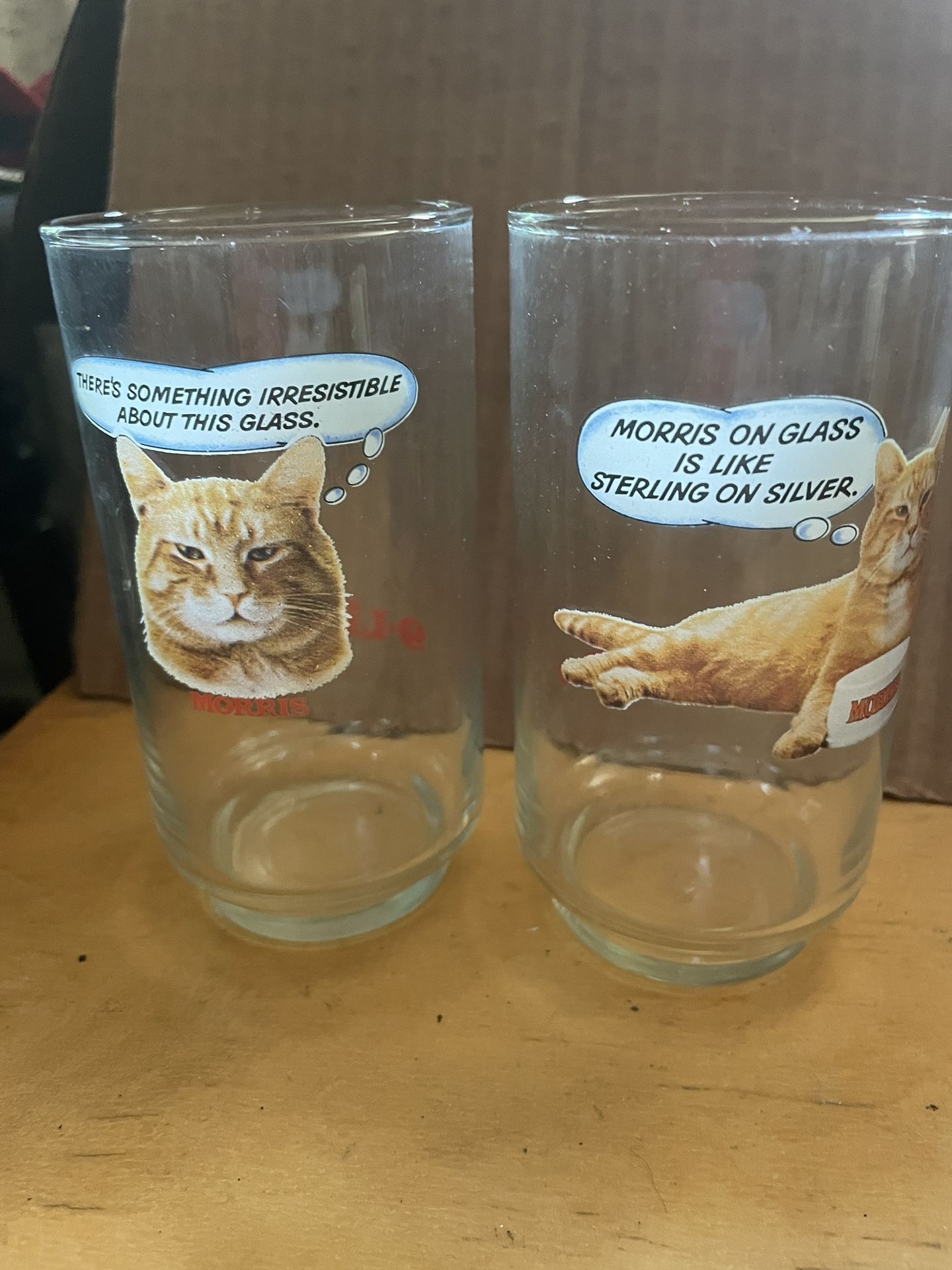 Set Of Two Morris Cats glasses