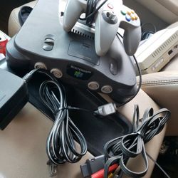 Nintendo 64 System With Controller And Cords Working Perfectly. 