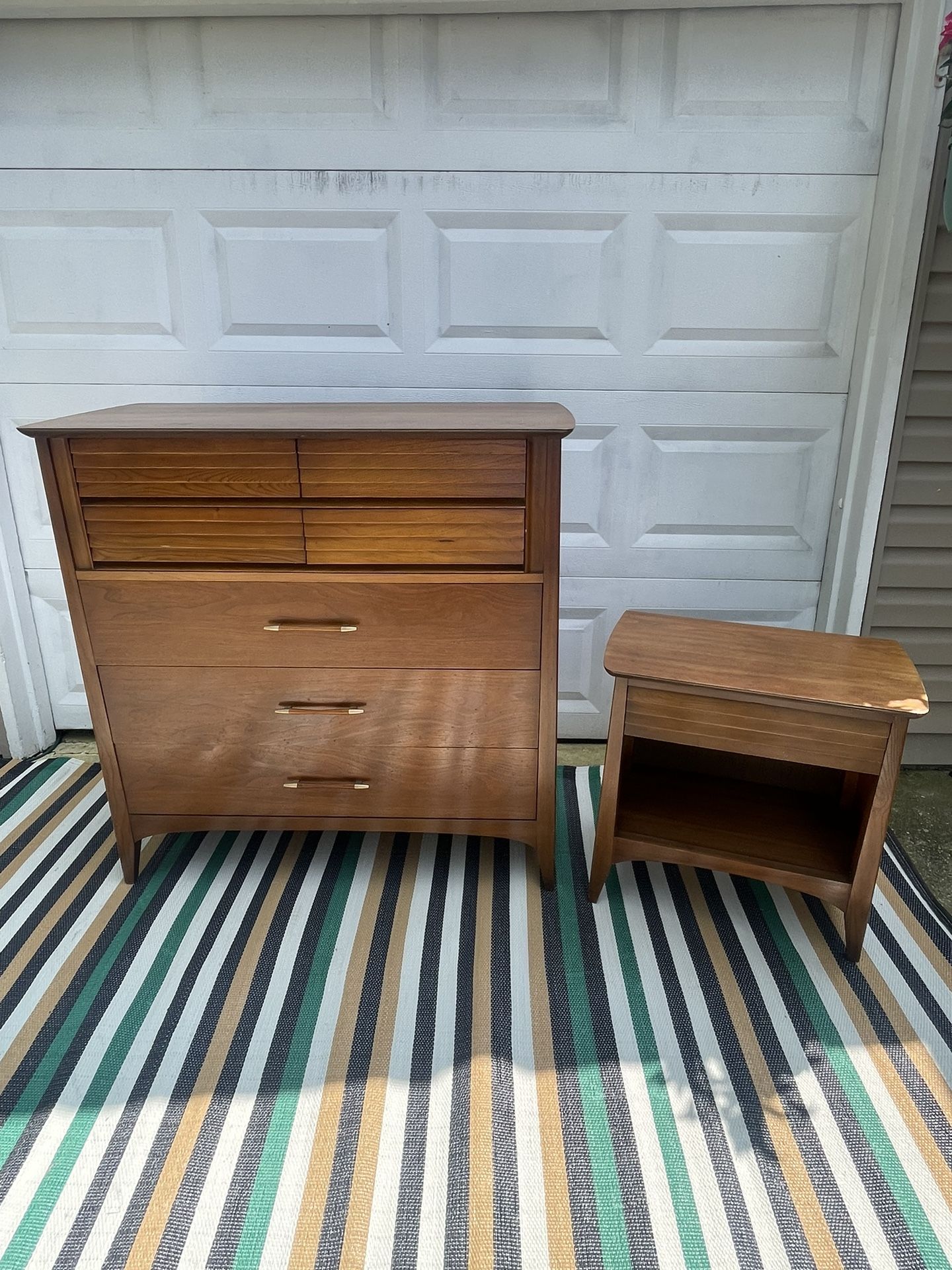 Vintage Mcm Dresser And Nightstand