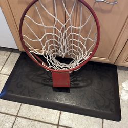 Vintage Steel Basketball Hoop With Net 