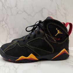 Big Kid's Jordan 7 Retro "Citrus" Black/Citrus-Varsity Red (DQ6040 081) /Size 7Y