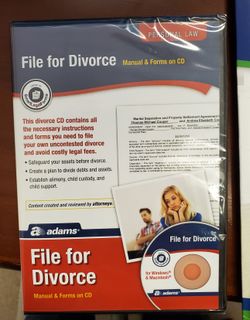 Adams File For Divorce Manual and Forms CD