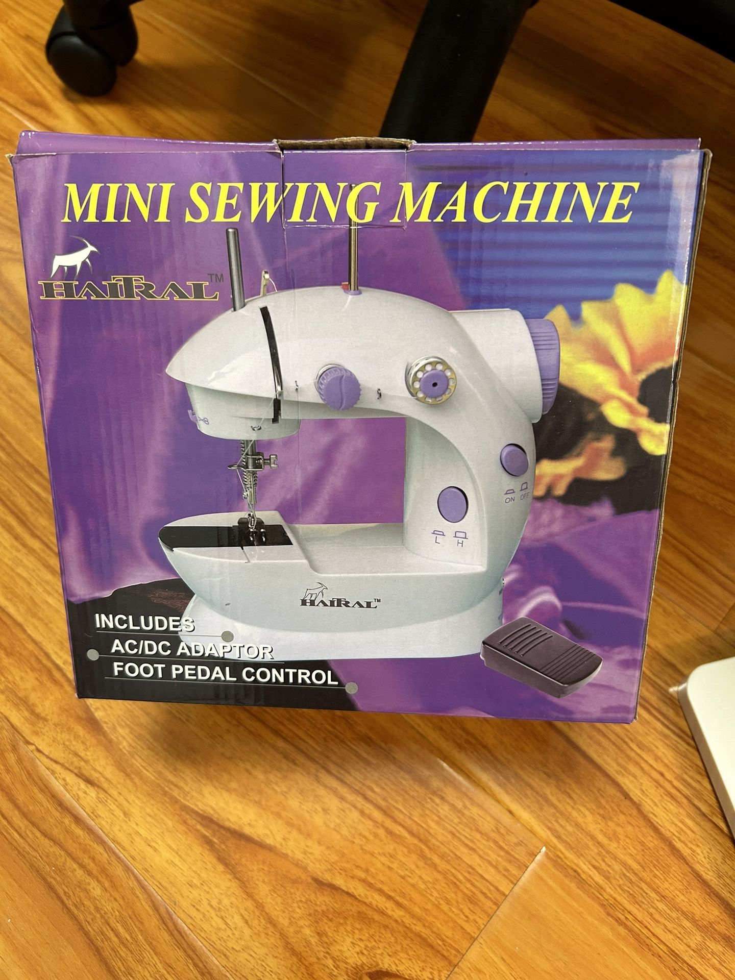 HAITRAL Mini Sewing Machine, Portable Sewing Machine Adjustable 2-Speed Double Thread with Foot Pedal Haitral mini sewing machine, portable sewing mac