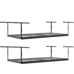 SafeRacks 4ft x 8ft Overhead Garage Storage Rack 2 Rack Pack