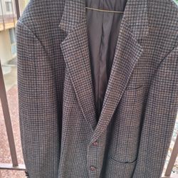 Mens lambs wool blend sports coat blazer size 52