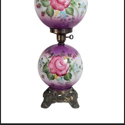 Vintage Round Globe Hurricane Lamp 