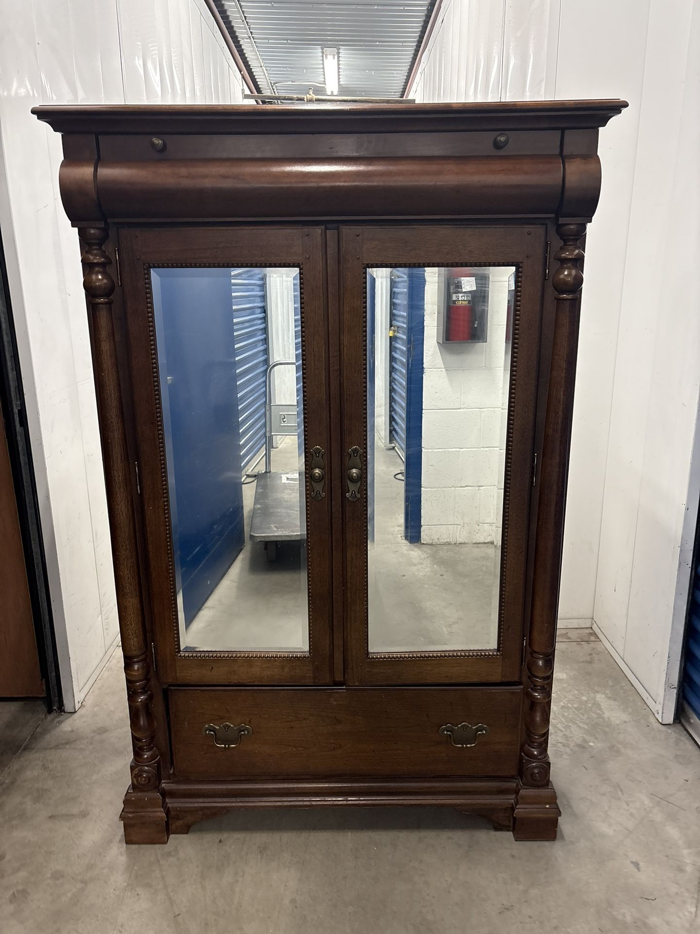 French Style Mahogany Armoire 