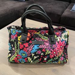 Vera Bradley Quilted Bright Floral Satchel Handbag