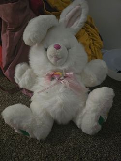 Large White Plush Bunny Rabbit Stuffed Animal