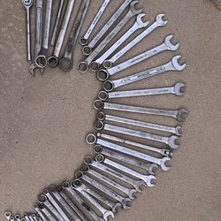 Large Lot of SAE & Metric Wrenches - Craftsman, Pittsburgh, Napa