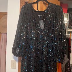 Plus size City chic sequence fun dress!
