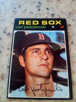 Vintage 1971 Topps baseball card / Carl Yastrzemski/ red Sox/ outfielder/ card # 530