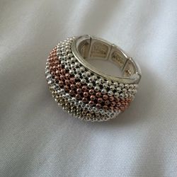 Vintage Art Deco Design Cluster Dome Fashion Ring Fits Size 7