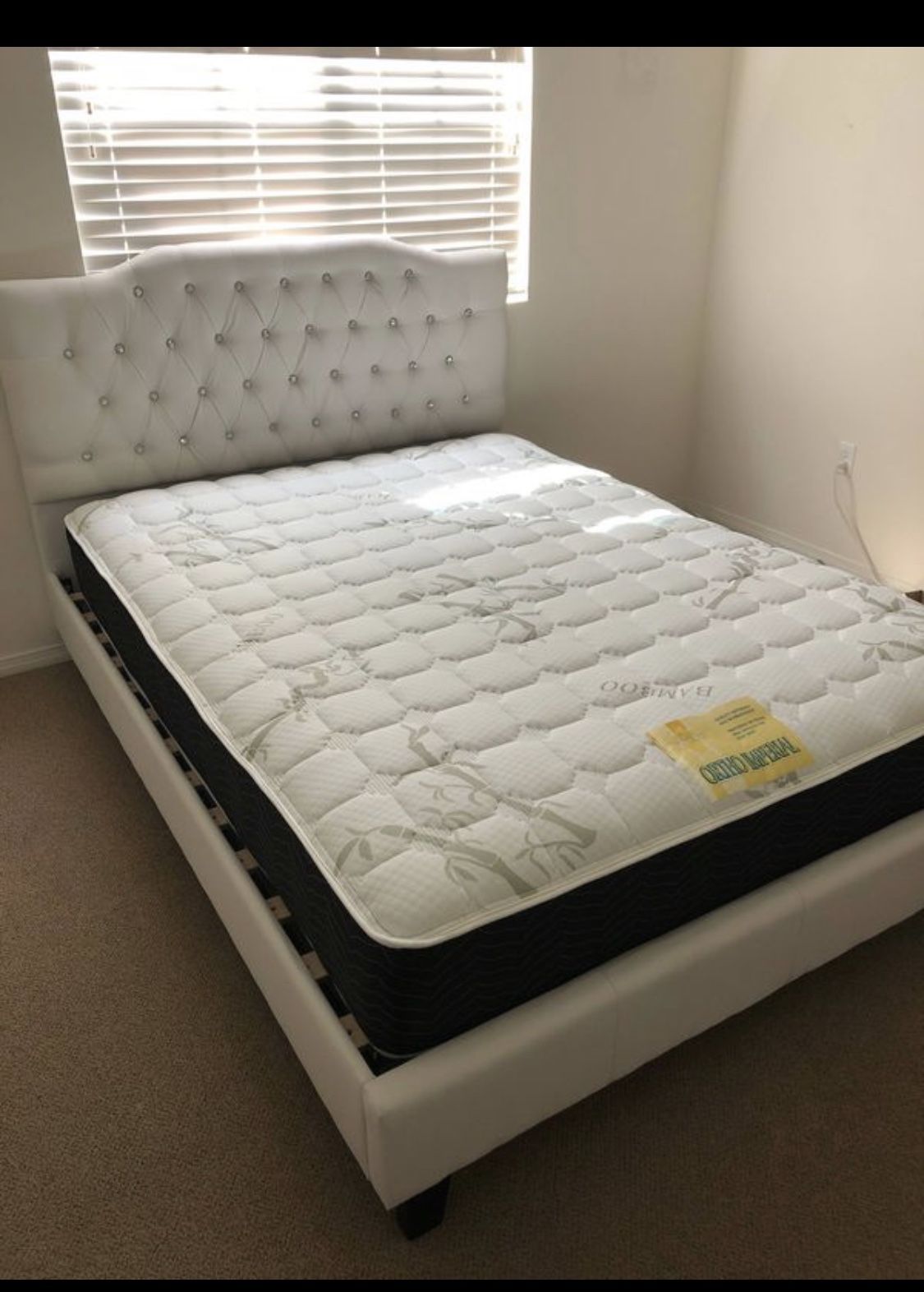 Queen Complete Bed With Bamboo Mattress Only $375 Full Size $350