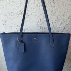 Blue Coach Tote