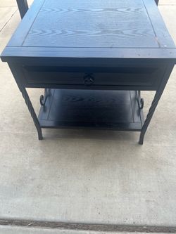 Black Decorative End Table