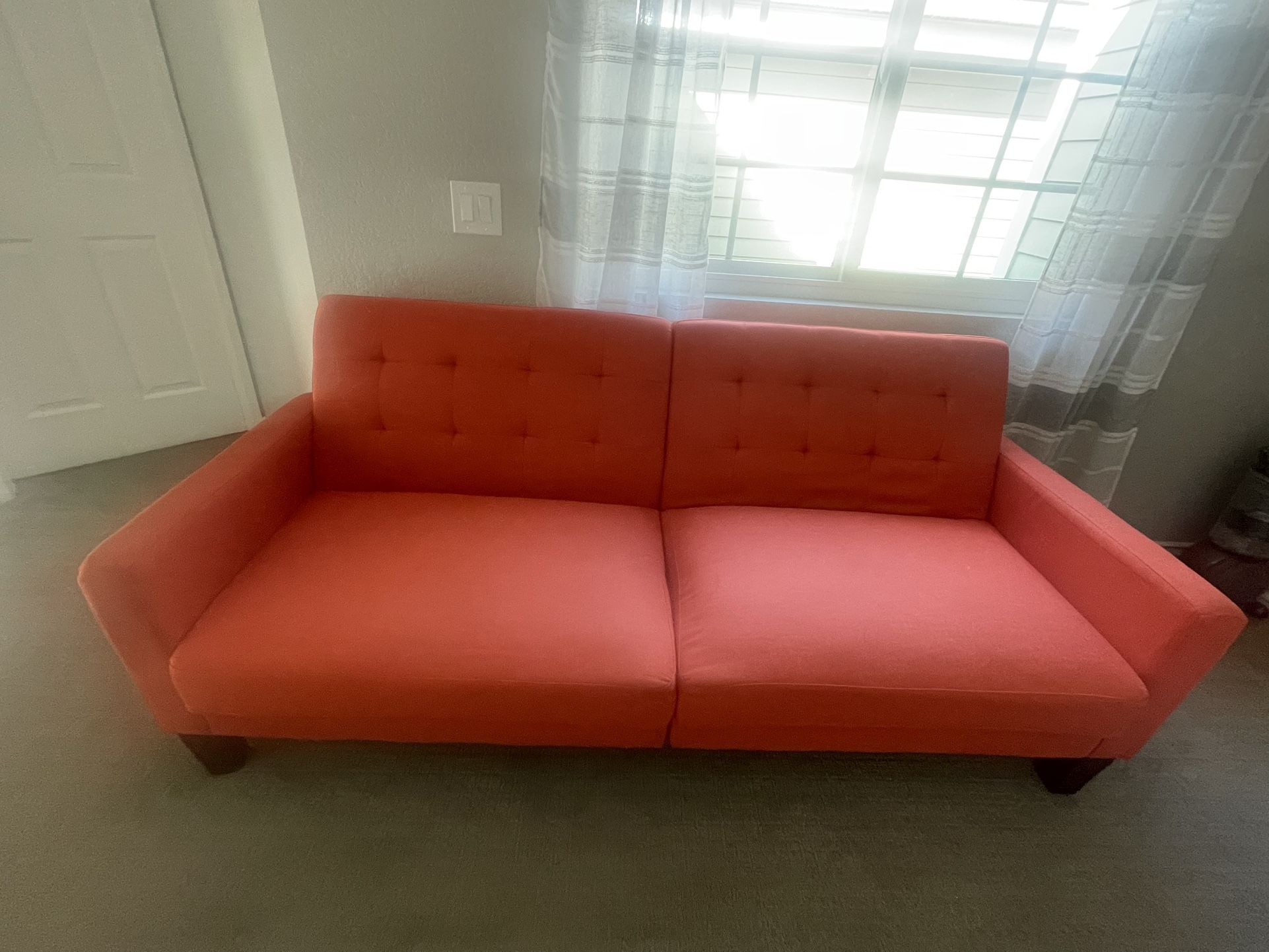 Orange Sofa Futon