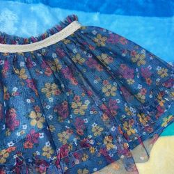 Floral Sparkly Tutu (6-9 Mos)