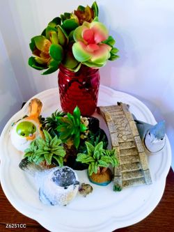 Arts & Crafts: Assortment Of  Decor Rocks/succulents/Miniature  Ornaments 