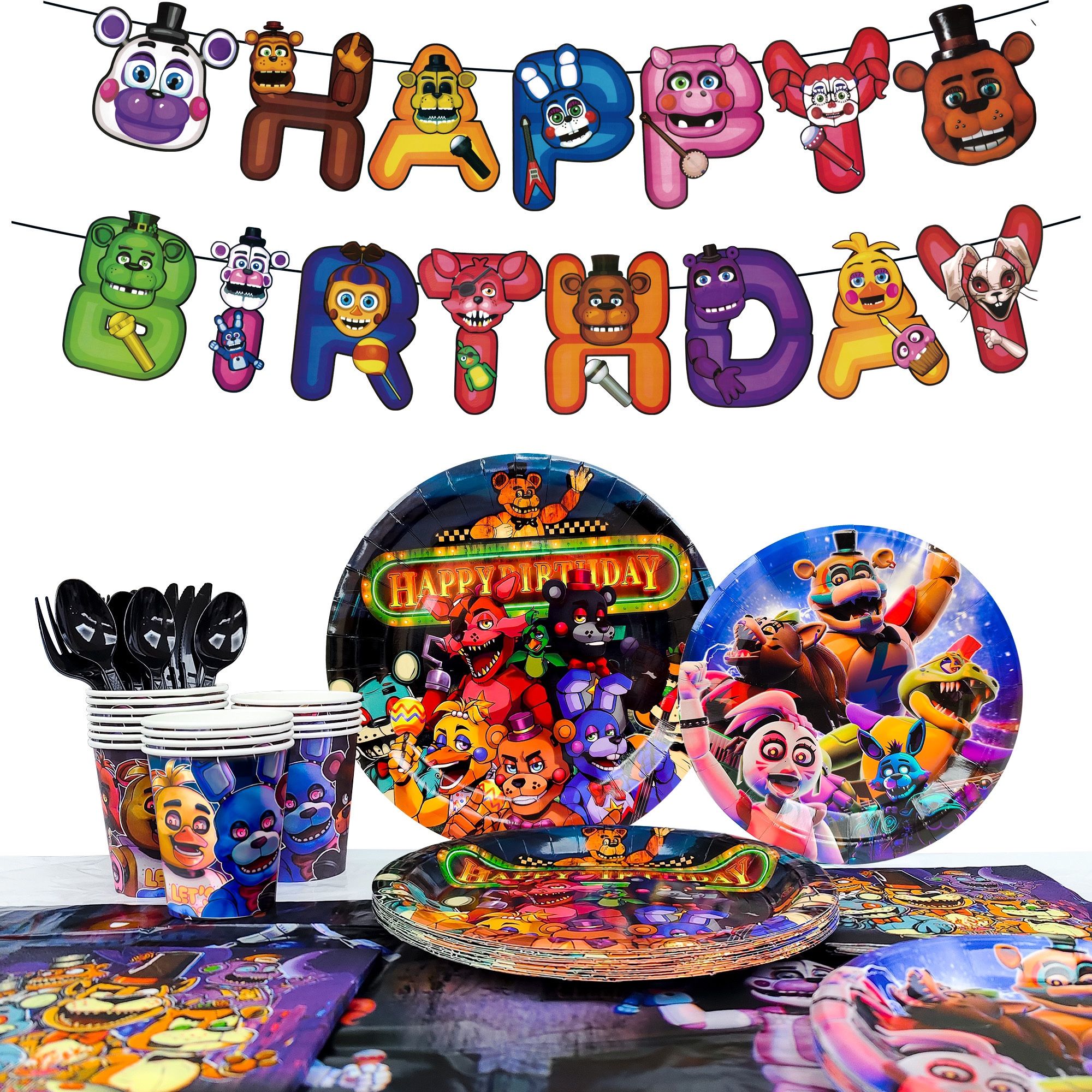 128pcs Five Nights At Freddy’s Birthday Party Supplies (New, Unopened)
