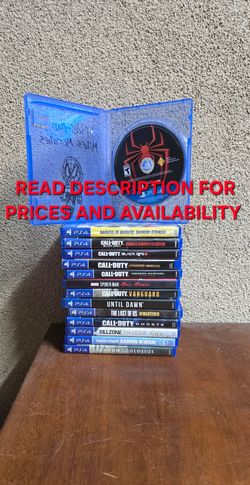 PS4 GAMES, READ DESCRIPTION FOR PRICES AND AVAILABILITY, GOOD CONDITION, READ DESCRIPTION FOR DETAILS
