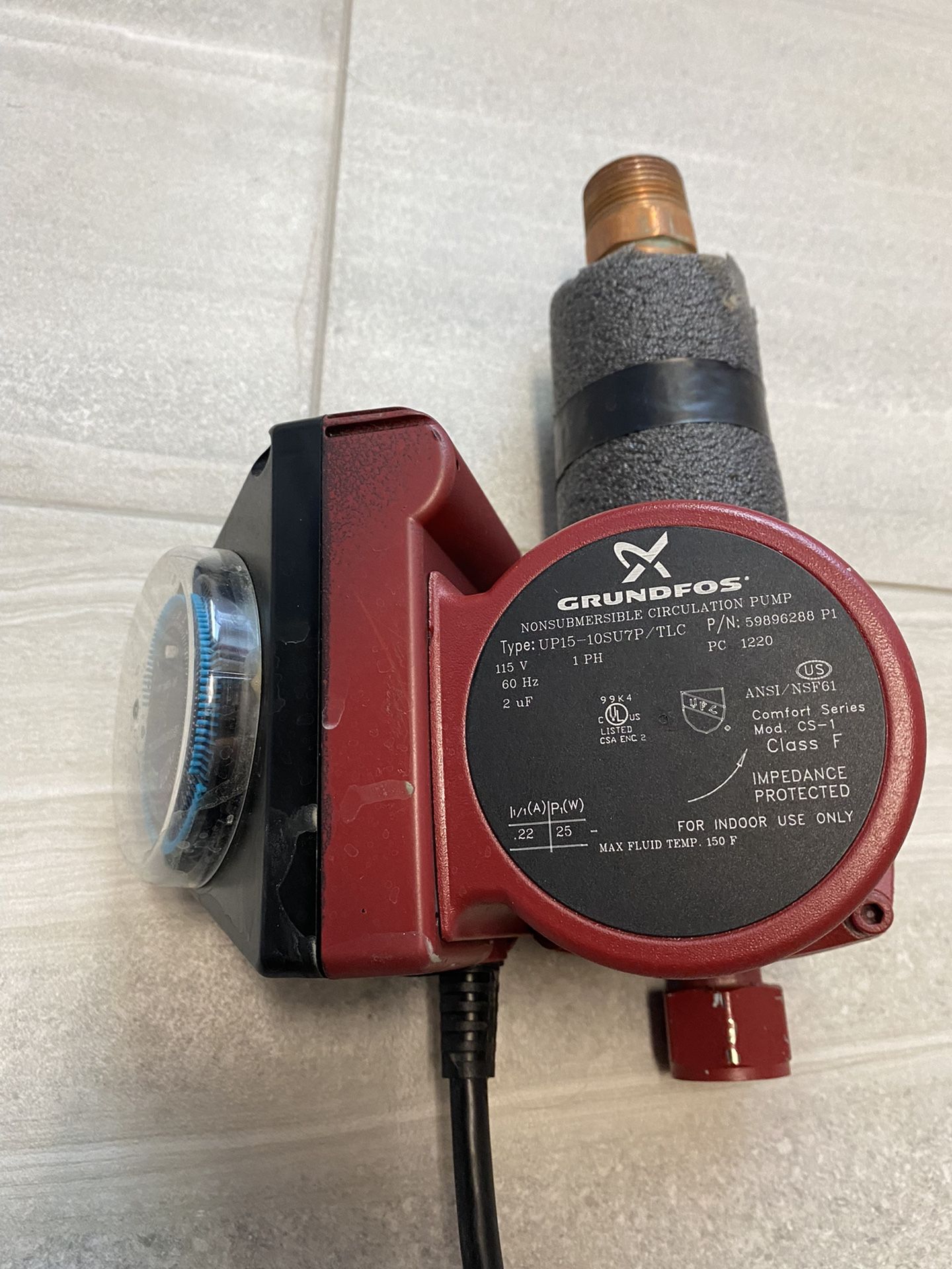 Grundfos 115-Volt Comfort Hot Water Recirculating Pump