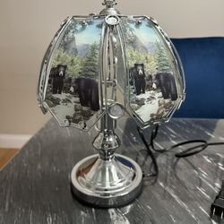 Black Bears Touch Base Table Lamp