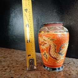 Vintage Japanese Moriage Miniature Vase